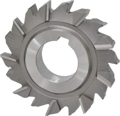 Made in USA - 2-3/4" Diam x 1/2" Width of Cut, 18 Teeth, High Speed Steel Side Milling Cutter - Staggered Teeth, Uncoated - Best Tool & Supply