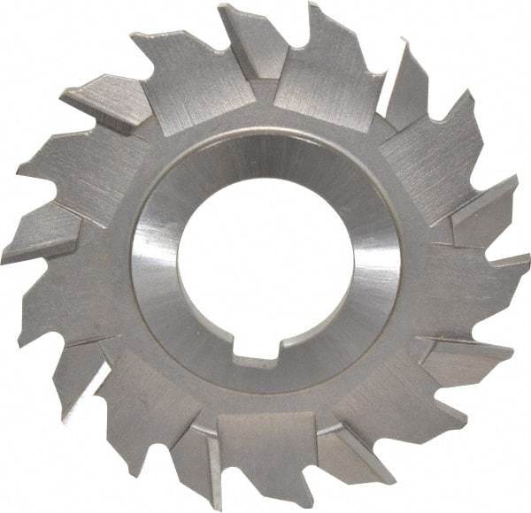 Made in USA - 3" Diam x 3/16" Width of Cut, 18 Teeth, High Speed Steel Side Milling Cutter - Staggered Teeth, Uncoated - Best Tool & Supply