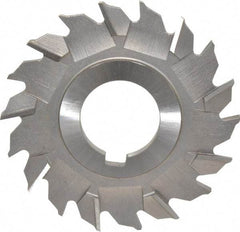 Made in USA - 3" Diam x 3/16" Width of Cut, 18 Teeth, High Speed Steel Side Milling Cutter - Staggered Teeth, Uncoated - Best Tool & Supply