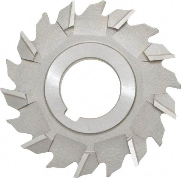 Made in USA - 3" Diam x 1/4" Width of Cut, 18 Teeth, High Speed Steel Side Milling Cutter - Staggered Teeth, Uncoated - Best Tool & Supply