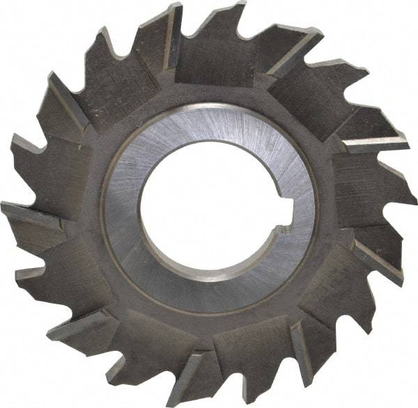 Made in USA - 3" Diam x 9/32" Width of Cut, 18 Teeth, High Speed Steel Side Milling Cutter - Staggered Teeth, Uncoated - Best Tool & Supply