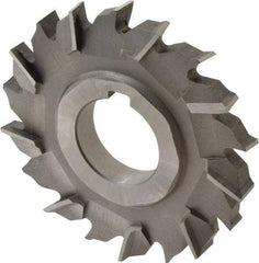 Made in USA - 3" Diam x 3/8" Width of Cut, 18 Teeth, High Speed Steel Side Milling Cutter - Staggered Teeth, Uncoated - Best Tool & Supply