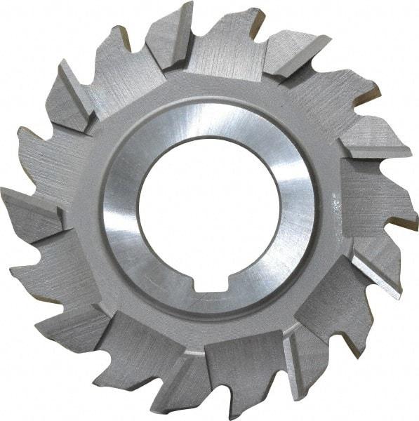 Made in USA - 3" Diam x 7/16" Width of Cut, 18 Teeth, High Speed Steel Side Milling Cutter - Staggered Teeth, Uncoated - Best Tool & Supply