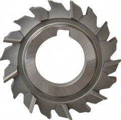 Made in USA - 3" Diam x 1/2" Width of Cut, 18 Teeth, High Speed Steel Side Milling Cutter - Staggered Teeth, Uncoated - Best Tool & Supply