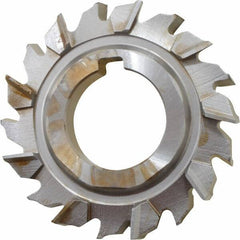 Made in USA - 3" Diam x 9/16" Width of Cut, 18 Teeth, High Speed Steel Side Milling Cutter - Staggered Teeth, Uncoated - Best Tool & Supply