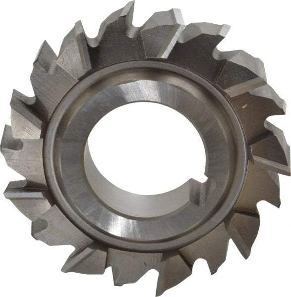 Made in USA - 3" Diam x 3/4" Width of Cut, 18 Teeth, High Speed Steel Side Milling Cutter - Staggered Teeth, Uncoated - Best Tool & Supply