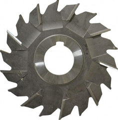 Made in USA - 4" Diam x 1/4" Width of Cut, 18 Teeth, High Speed Steel Side Milling Cutter - Staggered Teeth, Uncoated - Best Tool & Supply