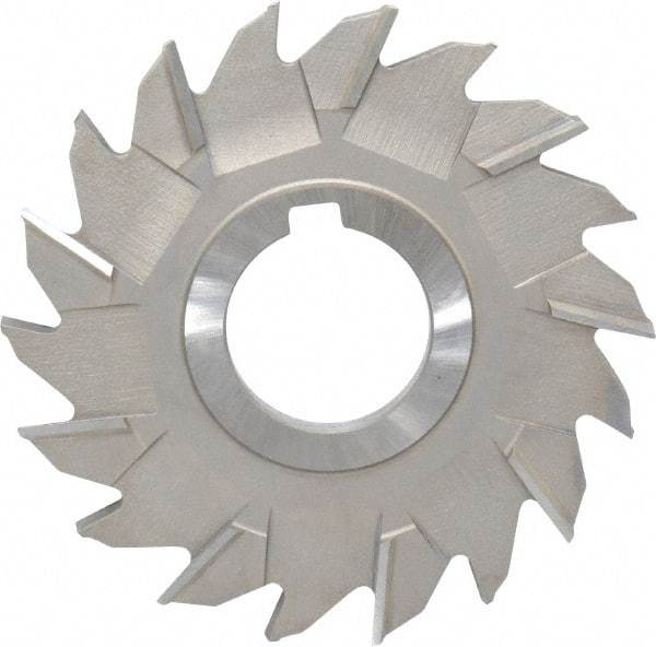 Made in USA - 4" Diam x 9/32" Width of Cut, 18 Teeth, High Speed Steel Side Milling Cutter - Staggered Teeth, Uncoated - Best Tool & Supply