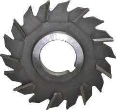 Made in USA - 4" Diam x 5/16" Width of Cut, 18 Teeth, High Speed Steel Side Milling Cutter - Staggered Teeth, Uncoated - Best Tool & Supply