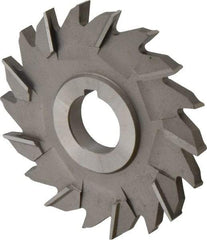 Made in USA - 4" Diam x 3/8" Width of Cut, 18 Teeth, High Speed Steel Side Milling Cutter - Staggered Teeth, Uncoated - Best Tool & Supply