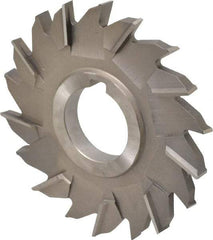 Made in USA - 4" Diam x 3/8" Width of Cut, 18 Teeth, High Speed Steel Side Milling Cutter - Staggered Teeth, Uncoated - Best Tool & Supply