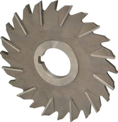 Made in USA - 5" Diam x 1/4" Width of Cut, 24 Teeth, High Speed Steel Side Milling Cutter - Staggered Teeth, Uncoated - Best Tool & Supply