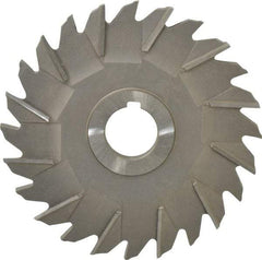 Made in USA - 5" Diam x 5/16" Width of Cut, 24 Teeth, High Speed Steel Side Milling Cutter - Staggered Teeth, Uncoated - Best Tool & Supply