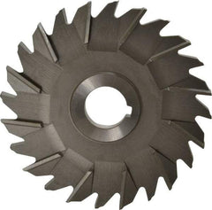 Made in USA - 5" Diam x 3/8" Width of Cut, 24 Teeth, High Speed Steel Side Milling Cutter - Staggered Teeth, Uncoated - Best Tool & Supply