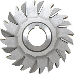 Made in USA - 5" Diam x 3/4" Width of Cut, 24 Teeth, High Speed Steel Side Milling Cutter - Staggered Teeth, Uncoated - Best Tool & Supply