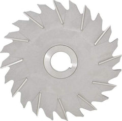 Made in USA - 6" Diam x 1/4" Width of Cut, 24 Teeth, High Speed Steel Side Milling Cutter - Staggered Teeth, Uncoated - Best Tool & Supply