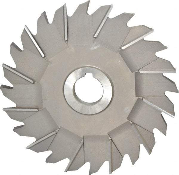 Made in USA - 6" Diam x 3/8" Width of Cut, 24 Teeth, High Speed Steel Side Milling Cutter - Staggered Teeth, Uncoated - Best Tool & Supply