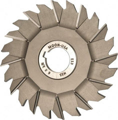 Made in USA - 6" Diam x 3/8" Width of Cut, 24 Teeth, High Speed Steel Side Milling Cutter - Staggered Teeth, Uncoated - Best Tool & Supply