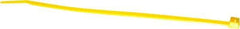 Made in USA - 7.562" Long Yellow Nylon Standard Cable Tie - 50 Lb Tensile Strength, 1.32mm Thick, 2" Max Bundle Diam - Best Tool & Supply