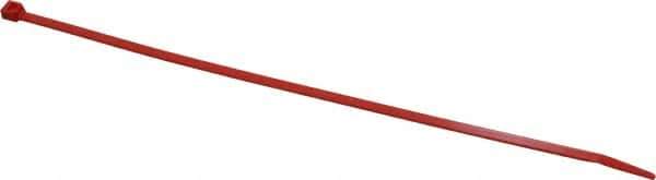 Made in USA - 8-7/8" Long Red Nylon Standard Cable Tie - 40 Lb Tensile Strength, 1.24mm Thick, 3" Max Bundle Diam - Best Tool & Supply