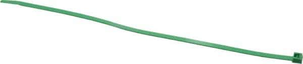 Made in USA - 11-1/4" Long Green Nylon Standard Cable Tie - 50 Lb Tensile Strength, 1.32mm Thick, 2" Max Bundle Diam - Best Tool & Supply