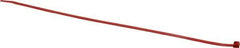 Made in USA - 14-1/4" Long Red Nylon Standard Cable Tie - 50 Lb Tensile Strength, 1.32mm Thick, 4" Max Bundle Diam - Best Tool & Supply