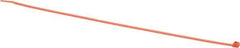 Made in USA - 14-1/4" Long Orange Nylon Standard Cable Tie - 50 Lb Tensile Strength, 1.32mm Thick, 4" Max Bundle Diam - Best Tool & Supply