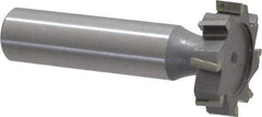 Made in USA - 1" Diam x 1/4" Face Width, Carbide-Tipped, 8 Teeth, Shank Connection Woodruff Keyseat Cutter - Uncoated, 2-1/4" OAL x 1/2" Shank, Staggered Teeth, ANSI 808, Old Standard 15 - Best Tool & Supply