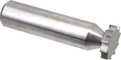 Made in USA - 5/8" Diam x 1/8" Face Width, Solid Carbide, 10 Teeth, Shank Connection Woodruff Keyseat Cutter - Uncoated, 2-1/8" OAL x 1/2" Shank, Straight Teeth, ANSI 405, Old Standard 5 - Best Tool & Supply