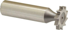 Made in USA - 3/4" Diam x 1/8" Face Width, High Speed Steel, 10 Teeth, Shank Connection Woodruff Keyseat Cutter - Uncoated, 2-1/8" OAL x 1/2" Shank, Straight Teeth, ANSI 406, Old Standard 7 - Best Tool & Supply