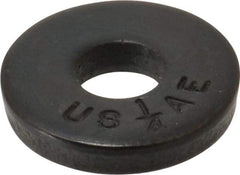 Jergens - 1/4" Screw, Case Hardened Steel USS/SAE Flat Washer - 9/32" ID x 3/4" OD, 9/64" Thick, Black Oxide Finish - Best Tool & Supply