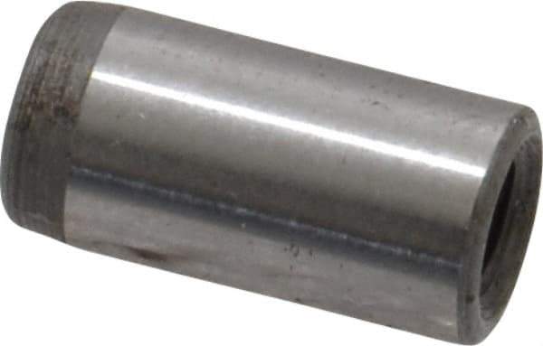 Jergens - 1/4" Diam x 1/2" Pin Length Alloy Steel Pull Out Dowel Pin - C 47-58 & C 60-64 (Surface) Hardness, 1 Beveled & 1 Threaded End - Best Tool & Supply