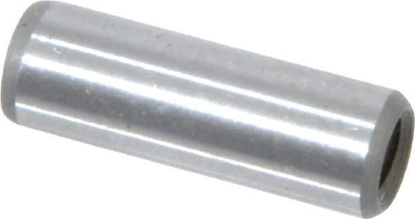 Jergens - 1/4" Diam x 3/4" Pin Length Alloy Steel Pull Out Dowel Pin - C 47-58 & C 60-64 (Surface) Hardness, 1 Beveled & 1 Threaded End - Best Tool & Supply