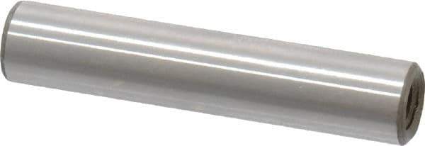 Jergens - 1/4" Diam x 1-1/4" Pin Length Alloy Steel Pull Out Dowel Pin - C 47-58 & C 60-64 (Surface) Hardness, 1 Beveled & 1 Threaded End - Best Tool & Supply