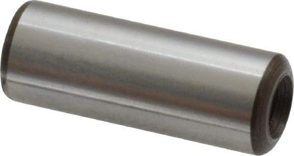 Jergens - 3/8" Diam x 1" Pin Length Alloy Steel Pull Out Dowel Pin - C 47-58 & C 60-64 (Surface) Hardness, 1 Beveled & 1 Threaded End - Best Tool & Supply