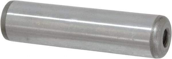 Jergens - 3/4" Diam x 3" Pin Length Alloy Steel Pull Out Dowel Pin - C 47-58 & C 60-64 (Surface) Hardness, 1 Beveled & 1 Threaded End - Best Tool & Supply