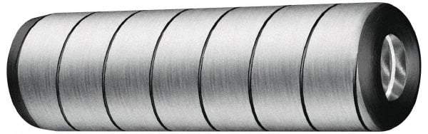 Jergens - 1/2" Diam x 1-3/4" Pin Length Alloy Steel Grooved Dowel Pin - C 47-58 & C 60-64 (Surface) Hardness, 1 Beveled & 1 Threaded End - Best Tool & Supply