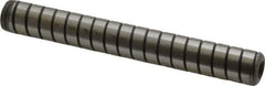 Jergens - 1/2" Diam x 4" Pin Length Alloy Steel Grooved Dowel Pin - C 47-58 & C 60-64 (Surface) Hardness, 1 Beveled & 1 Threaded End - Best Tool & Supply