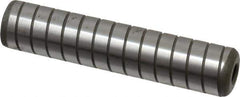 Jergens - 5/8" Diam x 3" Pin Length Alloy Steel Grooved Dowel Pin - C 47-58 & C 60-64 (Surface) Hardness, 1 Beveled & 1 Threaded End - Best Tool & Supply