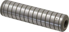 Jergens - 3/4" Diam x 3" Pin Length Alloy Steel Grooved Dowel Pin - C 47-58 & C 60-64 (Surface) Hardness, 1 Beveled & 1 Threaded End - Best Tool & Supply