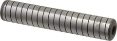 Jergens - 3/4" Diam x 4" Pin Length Alloy Steel Grooved Dowel Pin - C 47-58 & C 60-64 (Surface) Hardness, 1 Beveled & 1 Threaded End - Best Tool & Supply