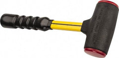 NUPLA - 32 oz Head 2" Face Diam Urethane Dead Blow Hammer - 13-11/16" OAL, Fiberglass Handle - Best Tool & Supply