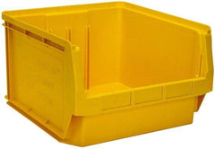 Quantum Storage - 120 Lb. Load Capacity, 19-3/4" Deep, Yellow Polyethylene Hopper Stacking Bin - 11-7/8" High x 18-3/8" Wide x 19-3/4" Long - Best Tool & Supply