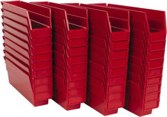 Quantum Storage - 50 Lb. Load Capacity, 11-5/8" Deep, Red Polypropylene Hopper Shelf Bin - 4" High x 2-3/4" Wide x 11-5/8" Long - Best Tool & Supply