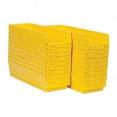 Quantum Storage - 50 Lb. Load Capacity, 17-7/8" Deep, Yellow Polypropylene Hopper Shelf Bin - 4" High x 6-5/8" Wide x 17-7/8" Long - Best Tool & Supply