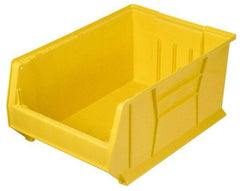 Quantum Storage - 100 Lb. Load Capacity, 23-7/8" Deep, Yellow Polypropylene Hopper Stacking Bin - 7" High x 11" Wide x 23-7/8" Long - Best Tool & Supply