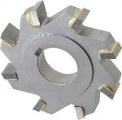 Made in USA - 3" Diam x 1/2" Width of Cut, 8 Teeth, Carbide Tipped Side Milling Cutter - Straight Teeth, Uncoated - Best Tool & Supply