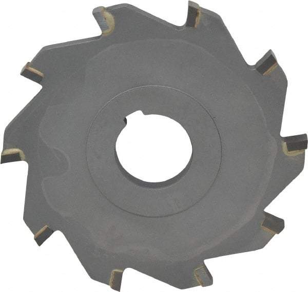 Made in USA - 4" Diam x 5/16" Width of Cut, 10 Teeth, Carbide Tipped Side Milling Cutter - Straight Teeth, Uncoated - Best Tool & Supply