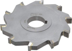 Made in USA - 4" Diam x 3/8" Width of Cut, 10 Teeth, Carbide Tipped Side Milling Cutter - Straight Teeth, Uncoated - Best Tool & Supply