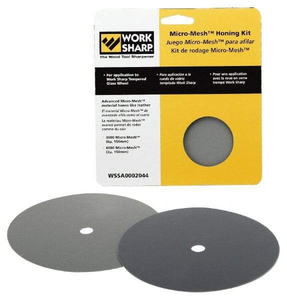 Work Sharp - 6 Inch Outside Diameter 2 Piece Micro Mesh Hone Kit - Micromesh Grit, Work Sharp 3000 Machine Compatible - Best Tool & Supply